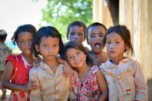 A group of UWS students from Cambodia. You are twice as likely to go school if you are male in Cambodia