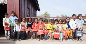 Students prepare for the start of year at UWS Som in Cambodia